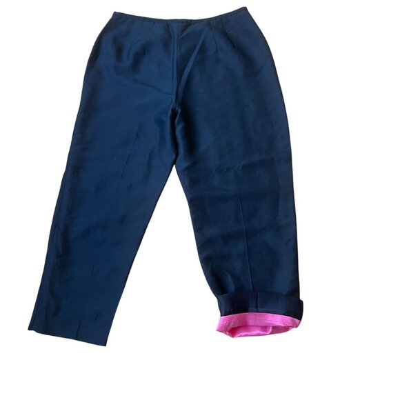 Vintage Depeche Mode Black Embroidered Satin Pants – Floral Fan & Dragonfly Stat - Picture 6 of 10